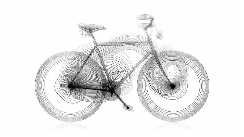Design futurist pentru biciclete cu tipare circulare complexe stock image