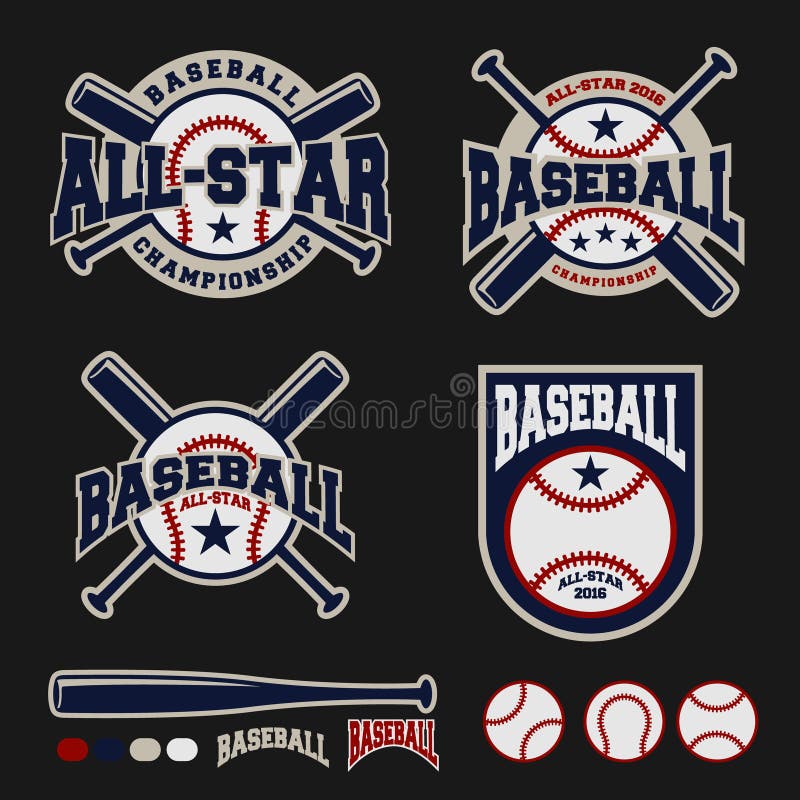 Design för baseballemblemlogo för logoer