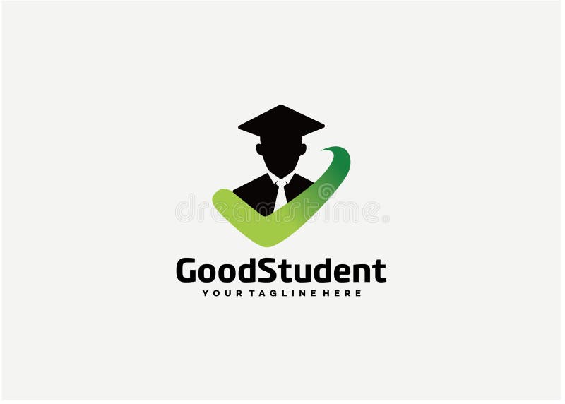 Design för bra studentlogotyp stock illustrationer