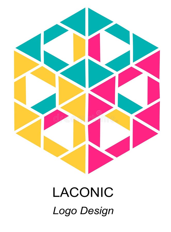 Design för den geometriska logotypen för vektorljuslakton-logotypen royaltyfri illustrationer