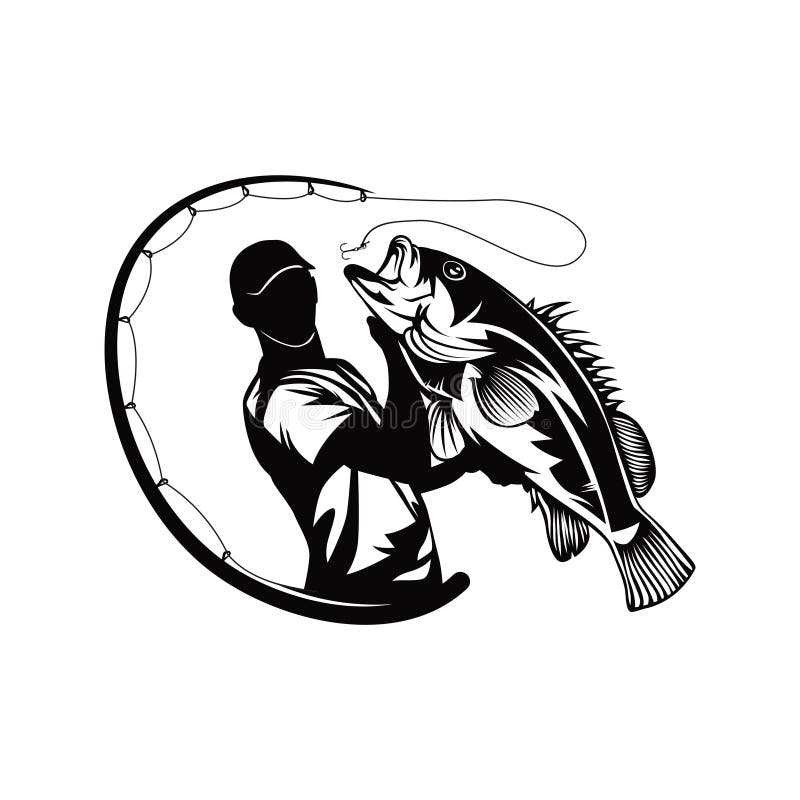 Design för fisken och fiskets logotyp
