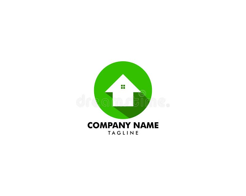 Design för illustration för huscirkelLogo Template vektor, hem- symbol, plan design stock illustrationer Design för illustration för huscirkelLogo Template vektor, hem- symbol, plan design stock illustrationer