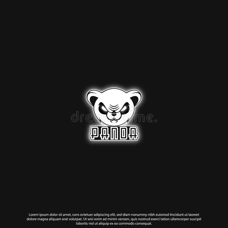 Design för panda mascot-logotyp. Panda mascot-logotypen är bra för symboltecknet identyti emblem, symbolmärke med mera