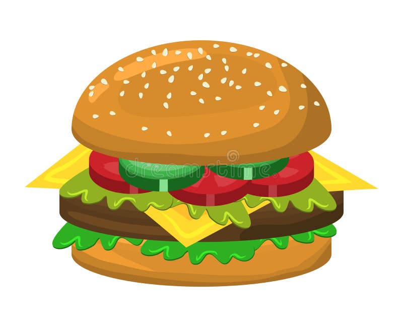 Design för symbol för hamburgarevektorsymbol royaltyfri illustrationer Design för symbol för hamburgarevektorsymbol royaltyfri illustrationer