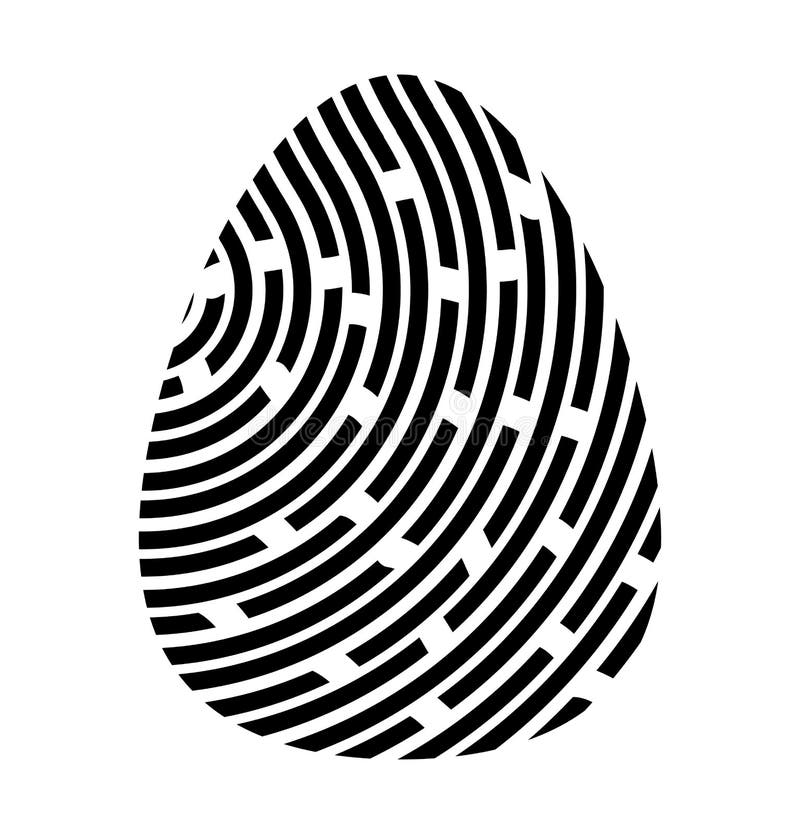 Design för symbol för symbol för fingeravtrycklogovektor stock illustrationer