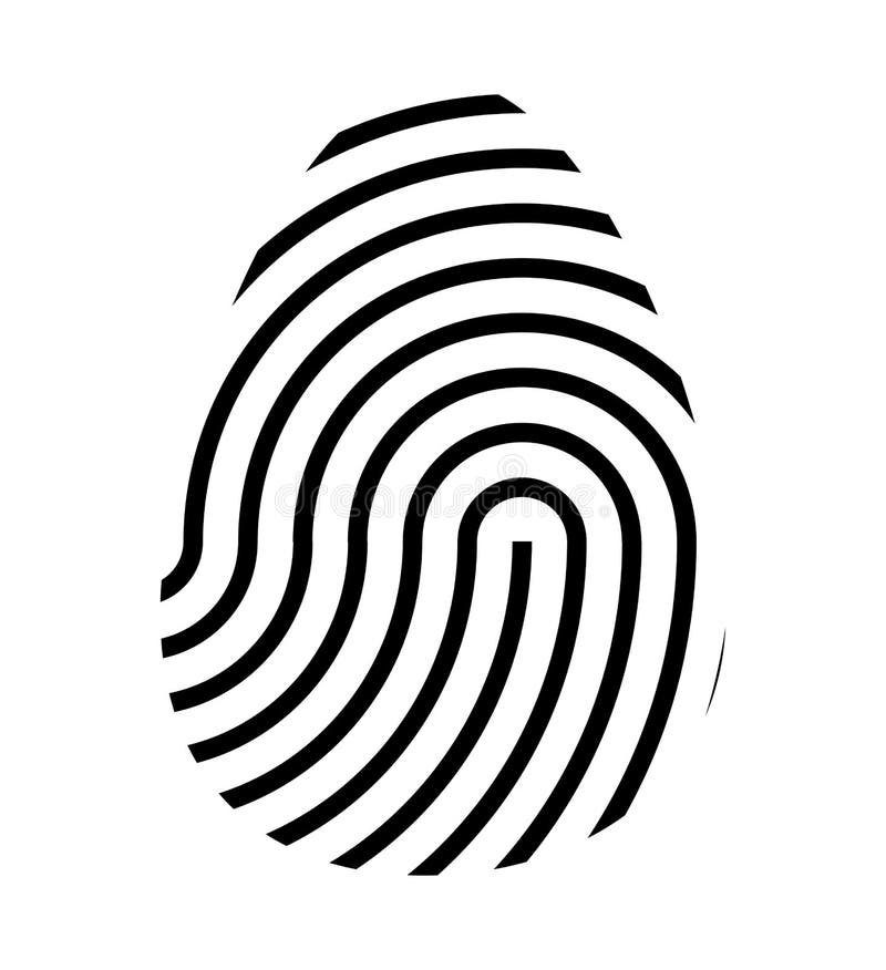 Design för symbol för symbol för fingeravtrycklogovektor royaltyfri illustrationer
