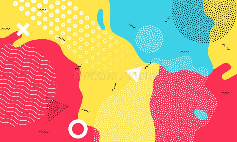 Design för unge för färgrikt för tecknad filmfärgfärgstänk för bakgrund barnsligt för lekplats abstrakt begrepp för vektor geomet royaltyfri illustrationer