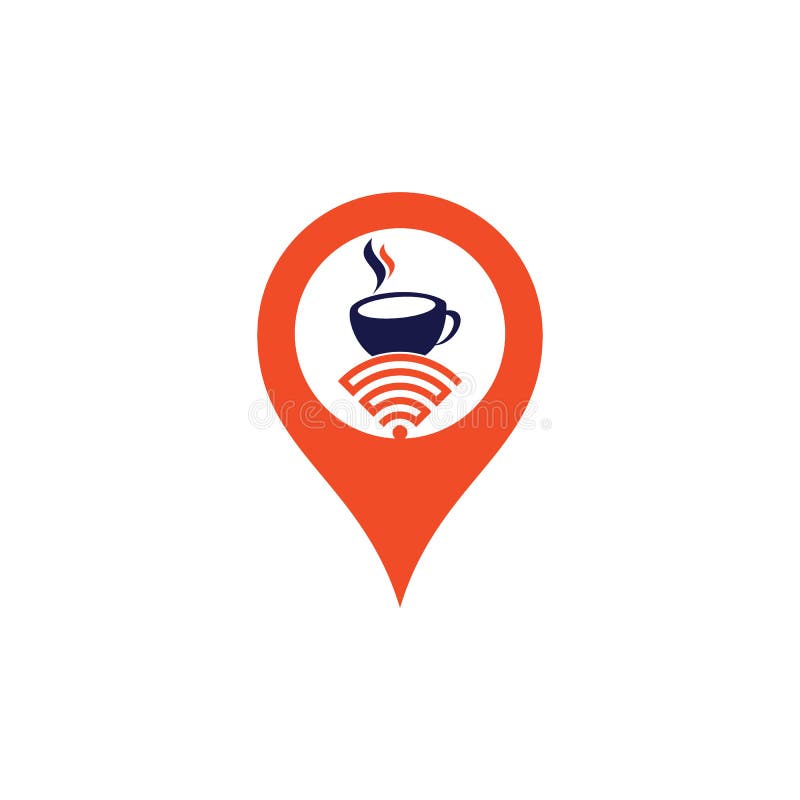Design för utformning av kartform för kaffe. royaltyfri illustrationer