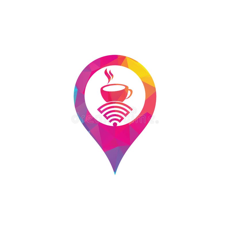 Design för utformning av kartform för kaffe. stock illustrationer