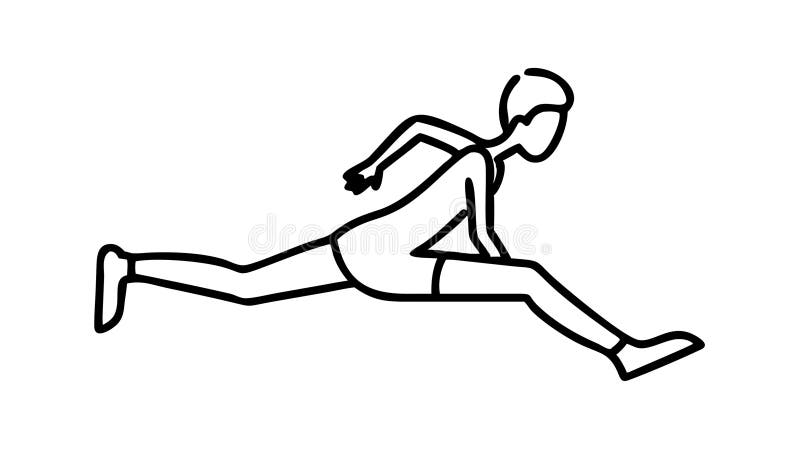 Design för vektorvektorn Dynamisk Runner-ikon Sprint och Athleticism Generativ AI stock illustrationer