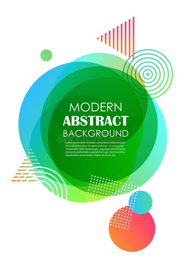 Design geometric al gradientului verde abstract și retroactiv mobil vector illustration