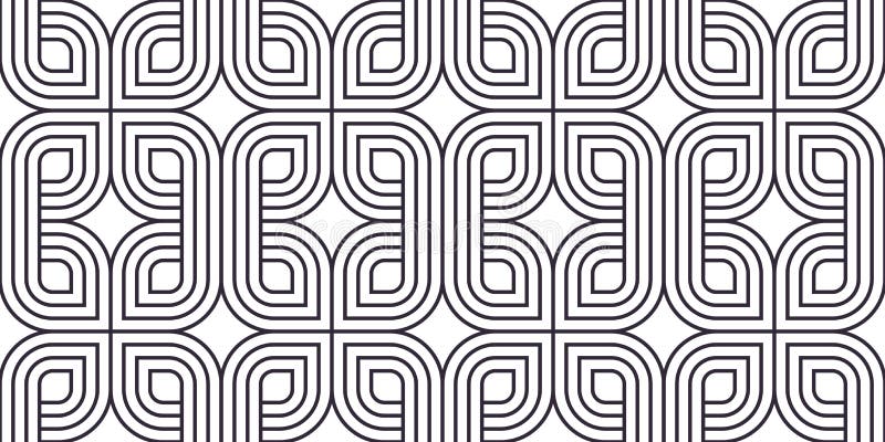 Design geometric geometric al vectorului de tipar fără sudură, retrostil modern, înclinare minimă a grilei. royalty free illustration