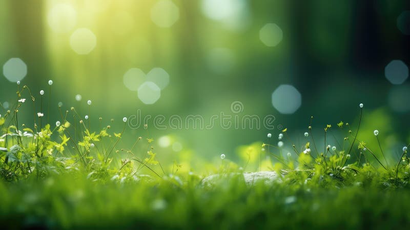 Proiectare bokeh verde seren moale royalty free illustration
