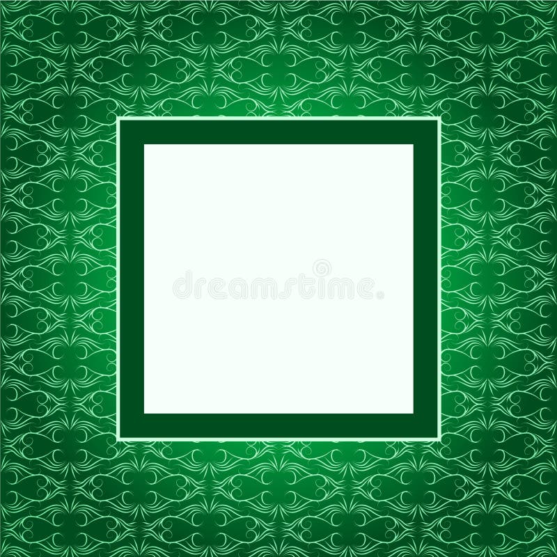 Design Green Ornament Wallpaper Stock Vector Illustration of ornate