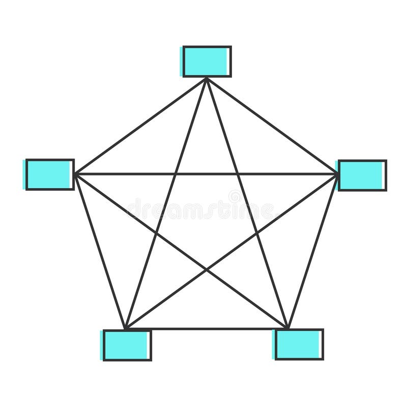 Design Illustration Meshtopologienetzwerk. lizenzfreie abbildung