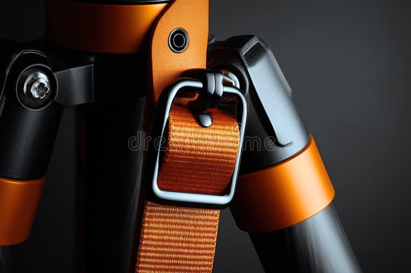 Design inovator al trepiedului, cu curea rezistentă și componente metalice elegante pentru pasionații de fotografie stock photo