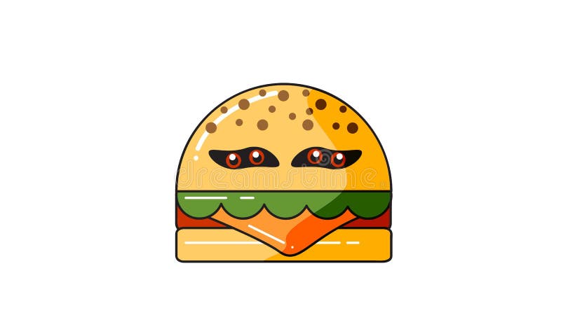 Monster Burger Logo Vector Design Stock Vector - Illustration of lunch ...