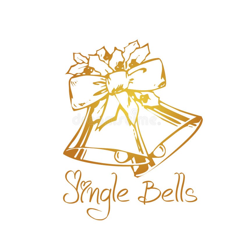 Design Jingle Bell Para Impressão Ilustração do Vetor - Ilustração
