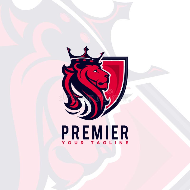 Lion Logo Vector Illustration, Emblem Design Stock Vector