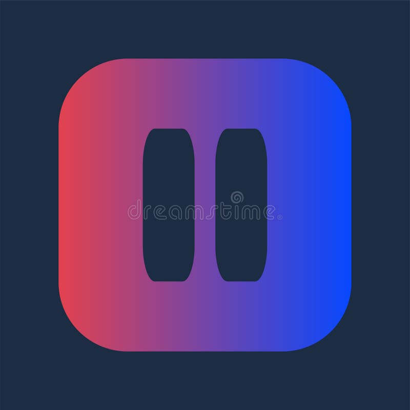 Design Media Record Player Pushbutton Pause Icon royalty free illustration