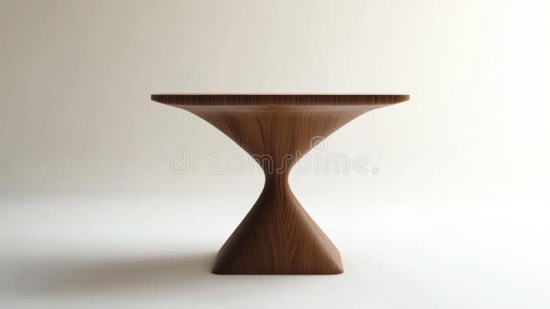 Design minimalista per tavola in vetro di legno di colore scuro illustrazione vettoriale