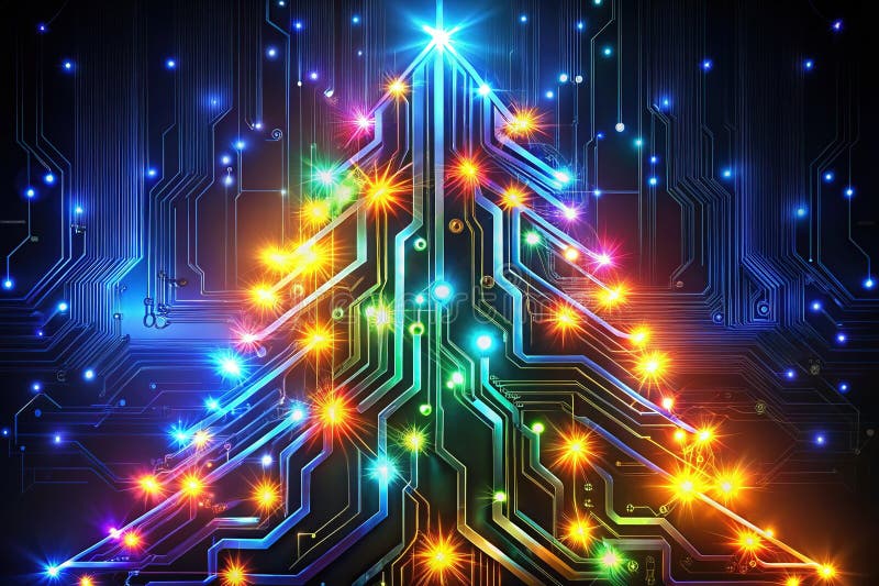 Design moderno per la scheda di proiezione Silhouette Festive Circuit Design per l'Arte digitale o la Stampa di Decor Vacanze royalty illustrazione gratis