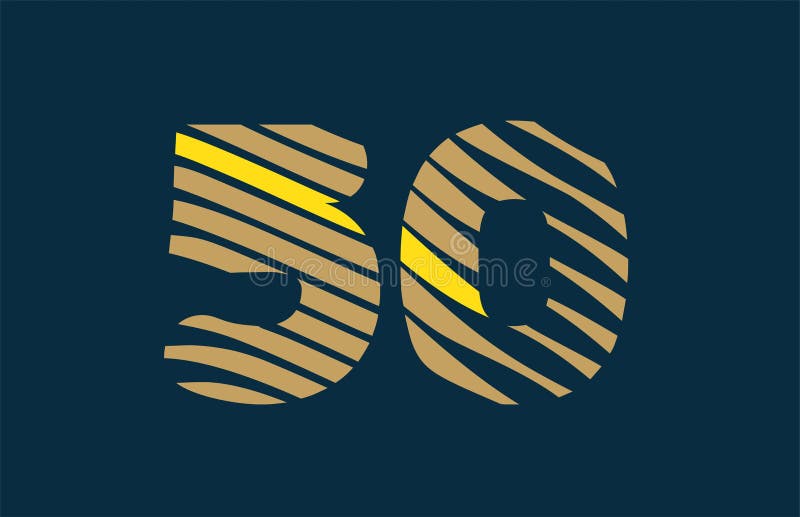 Number 50 Logo Icon Design Typography Stock Vector - Illustration of