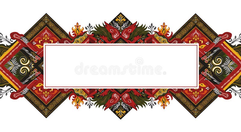 Design ornat al cadrului floral cu spațiu dreptunghiului alb pentru text royalty free illustration