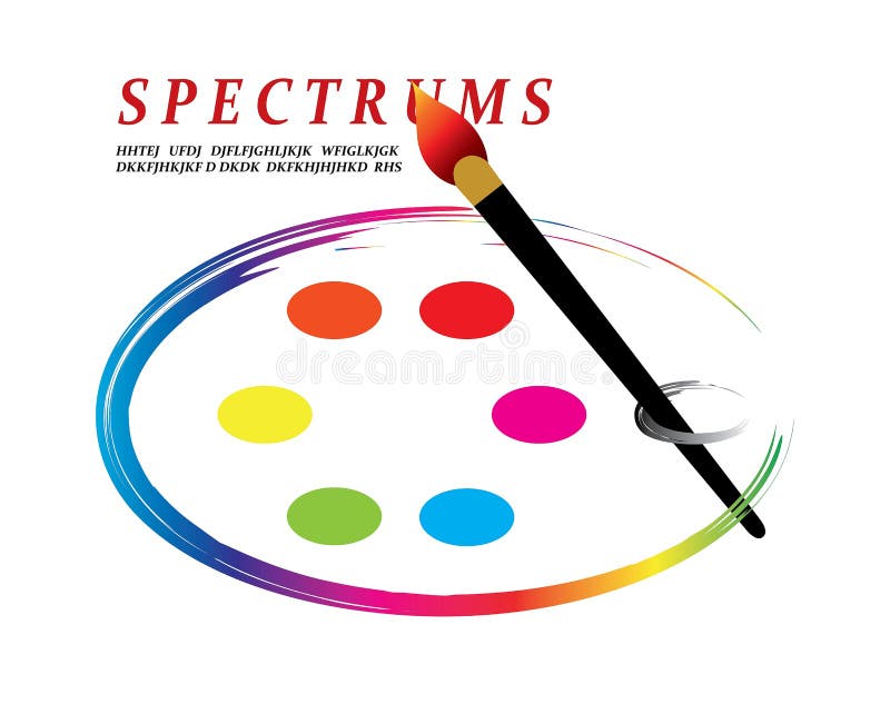 Logo Design for Paints and Brushes Stock Vector Illustration of