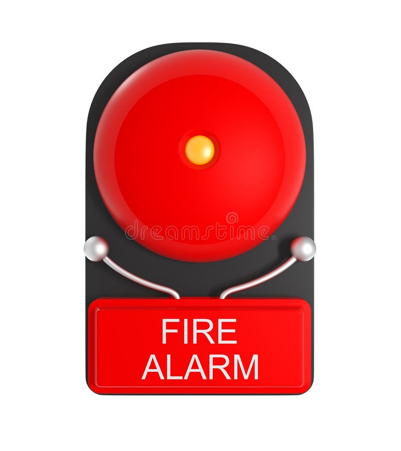 Design Pattern of Red Fire Alarm isolated on white royalty free illustration