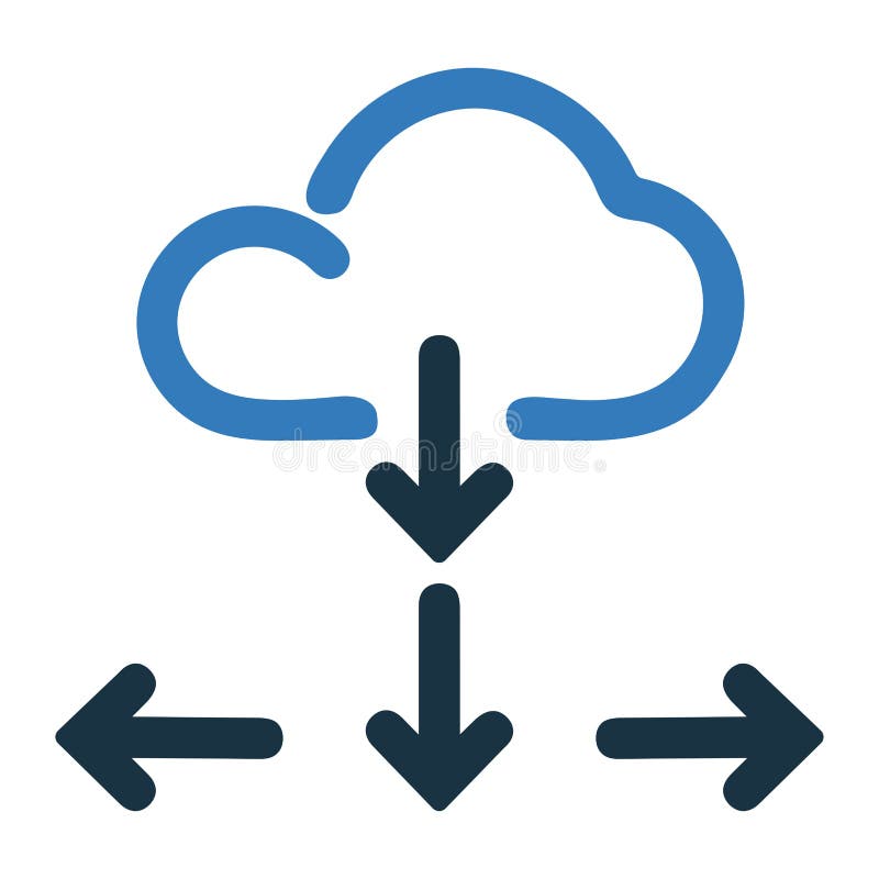 Design pentru rețele de calcul cloud computing vector illustration