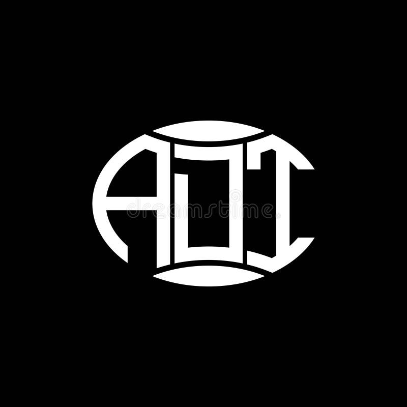 Design pentru sigla cercului monogramelor abstracte pe fond negru. sigla scrisorii inițiale creative unice royalty free illustration