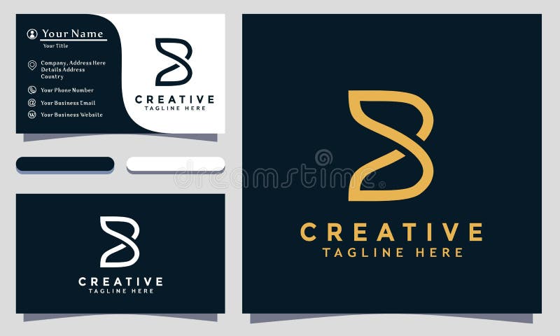 Design pentru sigla creativă unică modernă, design pentru sigla vectorială minimă bazată inițial vector illustration