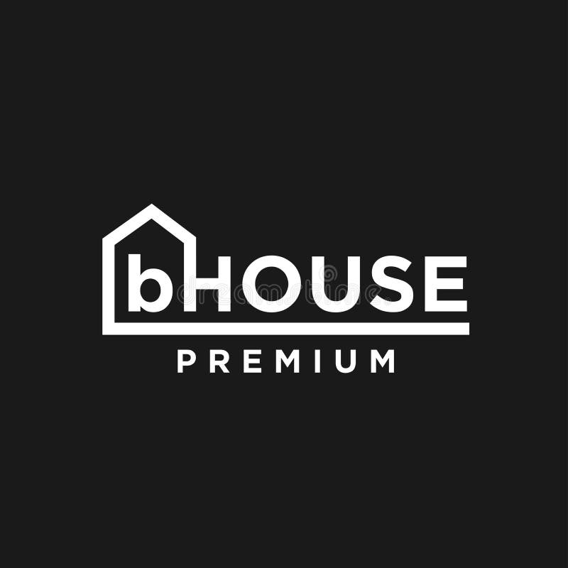 Design pentru sigla minimalistă B house minimalist vector illustration