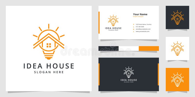 Design pentru sigla minimalistă a casei ideii stock illustration