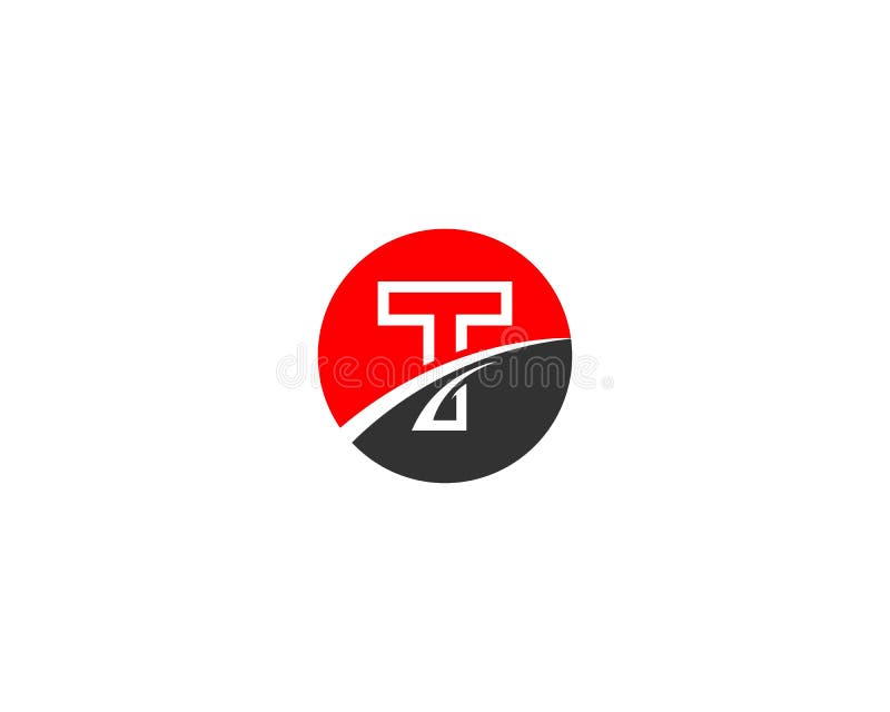 Design pentru sigla scrisoare t design unic pentru vectorul modern creativ vector illustration