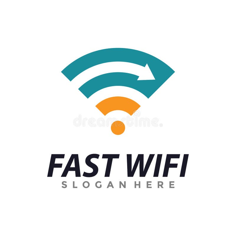Design pentru sigla pentru semnal WiFi rapid stock illustration