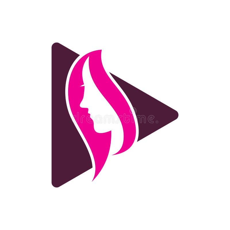 Design pentru sigla video de frumusețe. Acest desen poate fi utilizat ca pictogramă pentru siglă sau ca supliment la un desen sau model