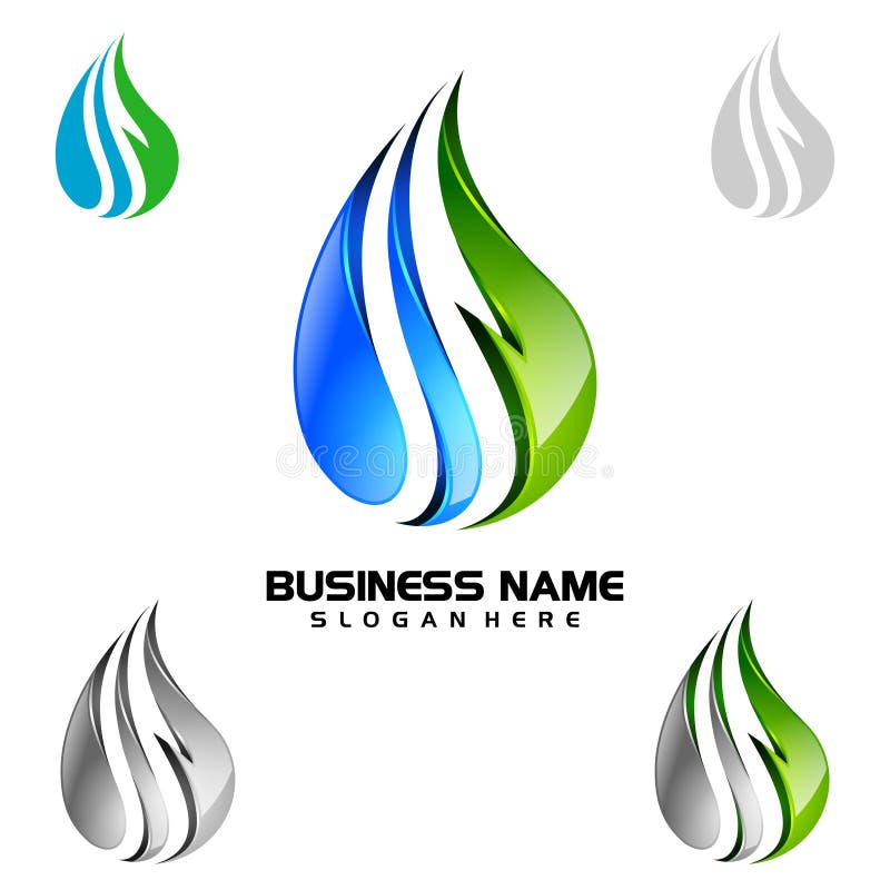 Design pentru vectorul piciorului de apă 3d stock illustration