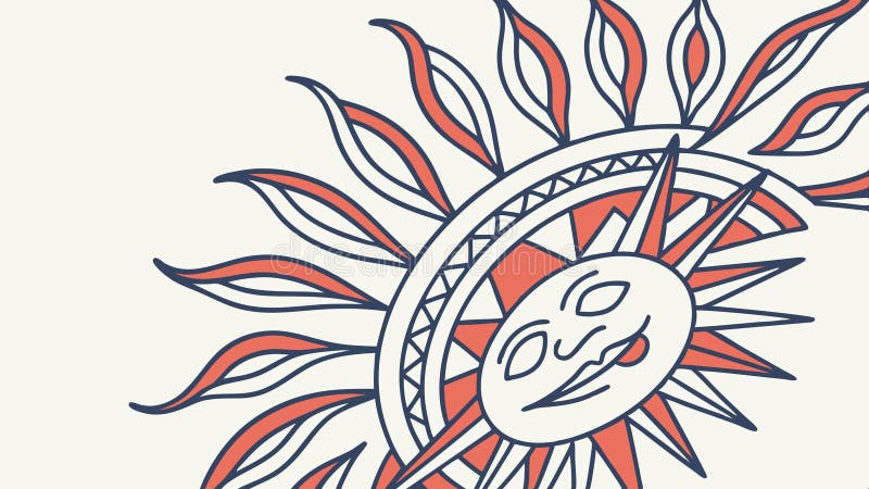 Design pentru vectorul simbolului solar celest și cosmic, ilustrativ, Generativ AI stock illustration
