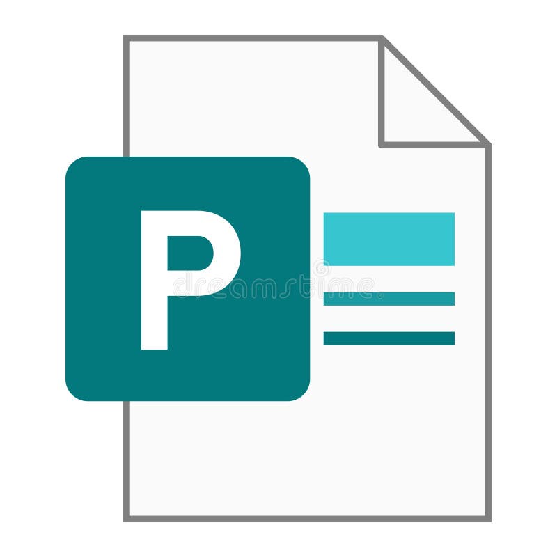 Design plano moderno do ícone do arquivo de documento do editor de pub de logotipo ilustração royalty free