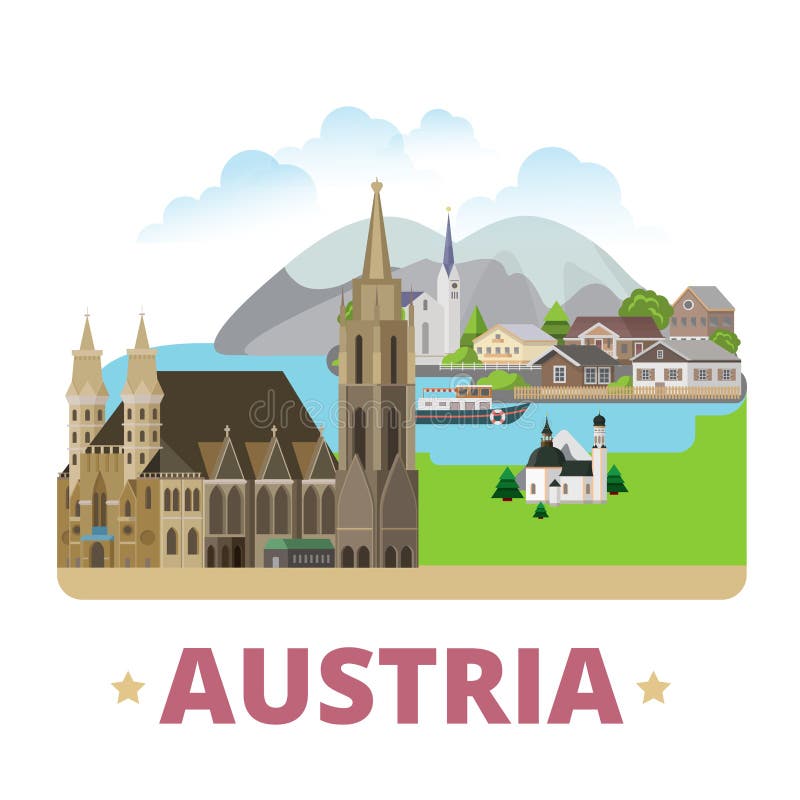 Design plat cu ecuson de țară din Austria royalty free illustration