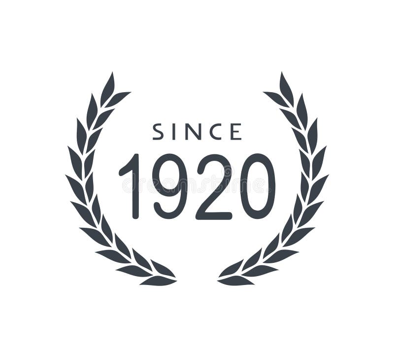 Design of prestigious year emblem stock illustration