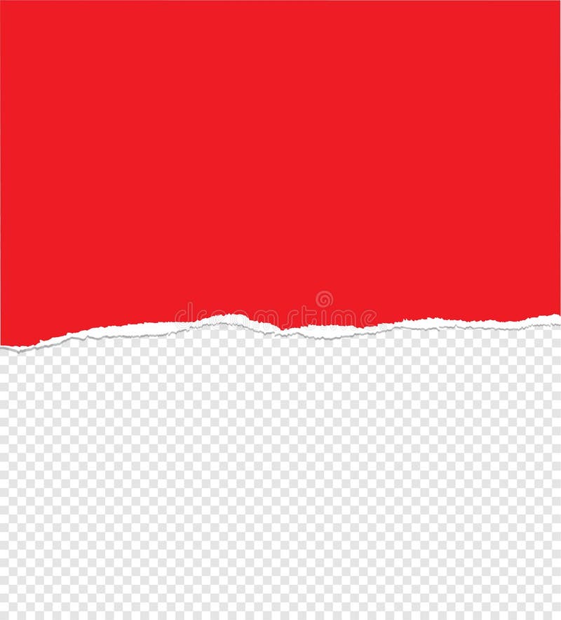 The Design of a Red Piece of Paper in Half. Vector Illustration and ...