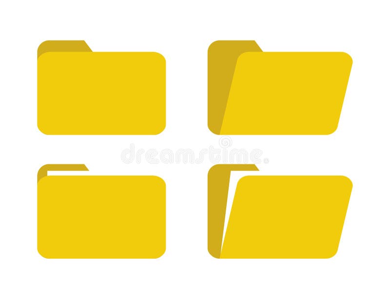 Icon Folder for App, Aplication, Software and Button site Stock