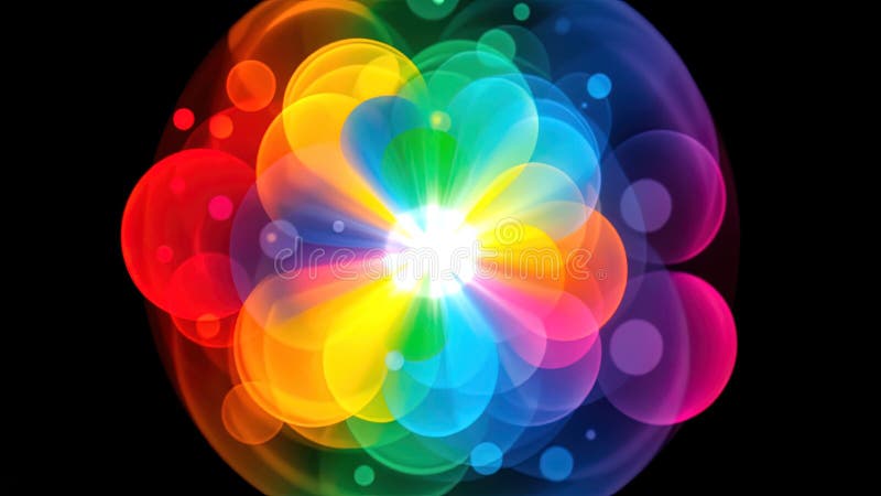 Design riassunto a colori con forme vibranti ed effetti luminosi royalty illustrazione gratis