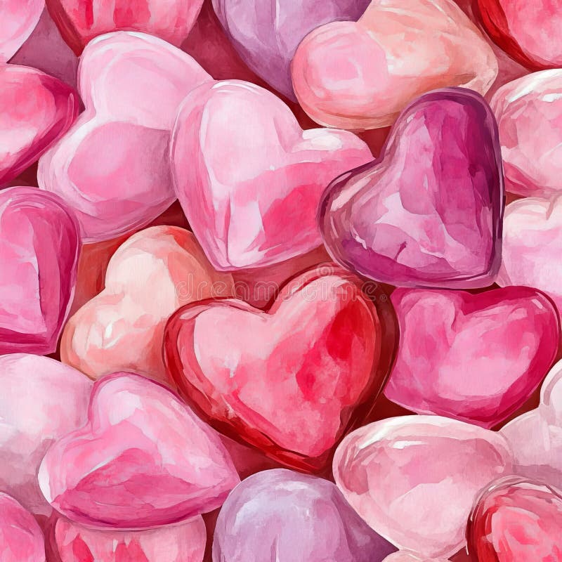 Design ripetuto di forme rosa disegnate a mano con un motivo di colore acquatico. Generato dall'AI
