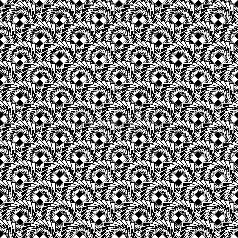 Design seamless monochrome abstract spiral diagonal pattern