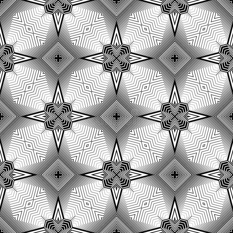 Design seamless monochrome geometric pattern