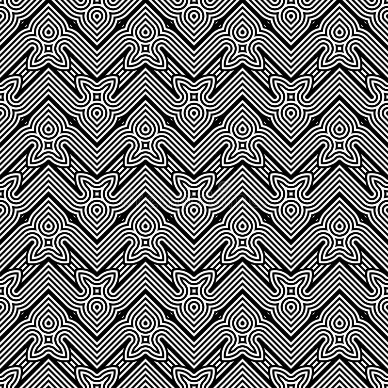 Design seamless monochrome geometric pattern